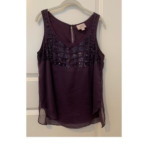 •🌸GORGEOUS PLUM SEQUIN TOP•(NWOT)